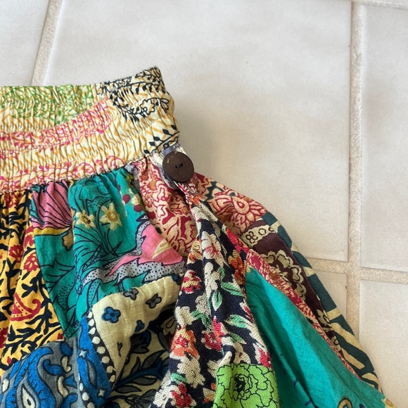 GYPSY ROSE HANDMADE Bohemian Patchwork Maxi Skirt NWT, Hippie - Picture 7 of 12